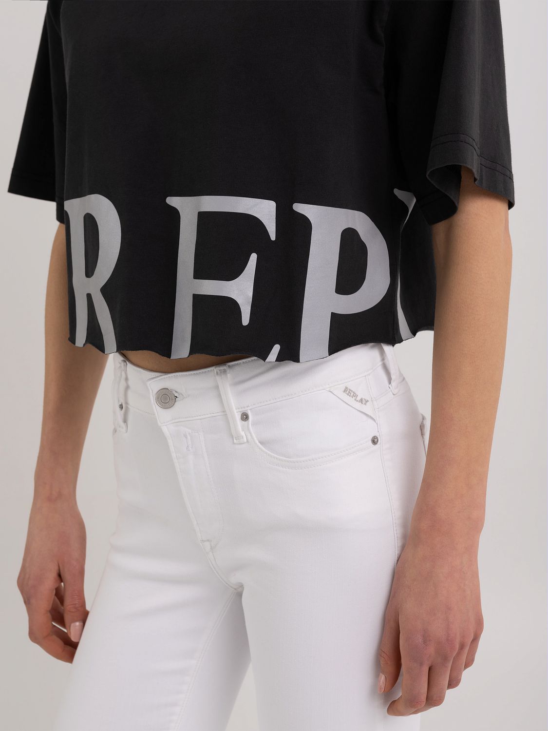 CROPPED T-SHIRT WITH PRINT