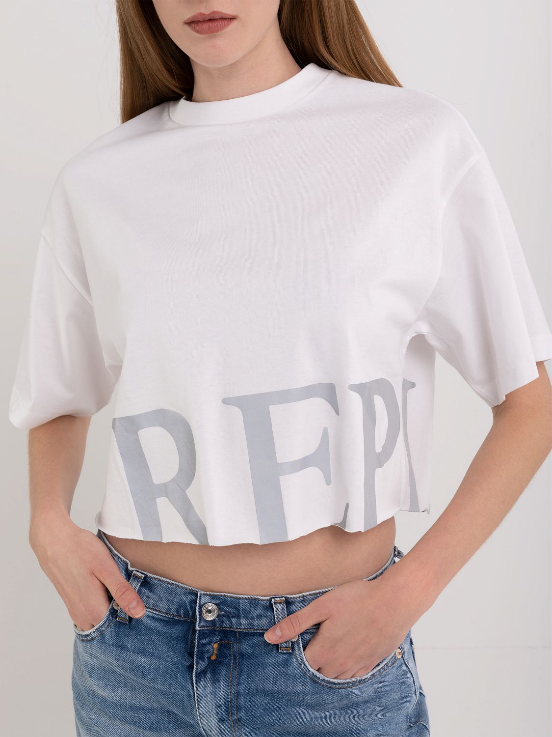 CROPPED T-SHIRT WITH PRINT